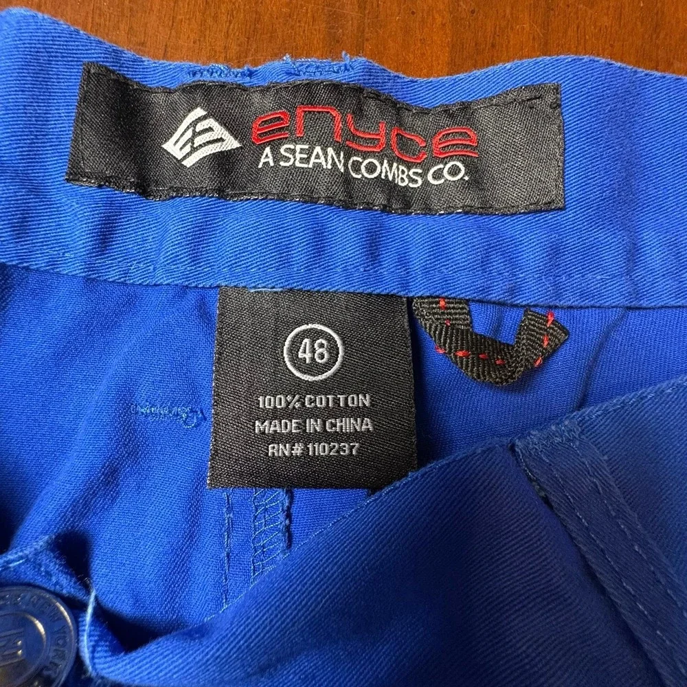 Enyce Royal Blue Cotton Long Shorts Men's Size 46 Y2K Hip Hop